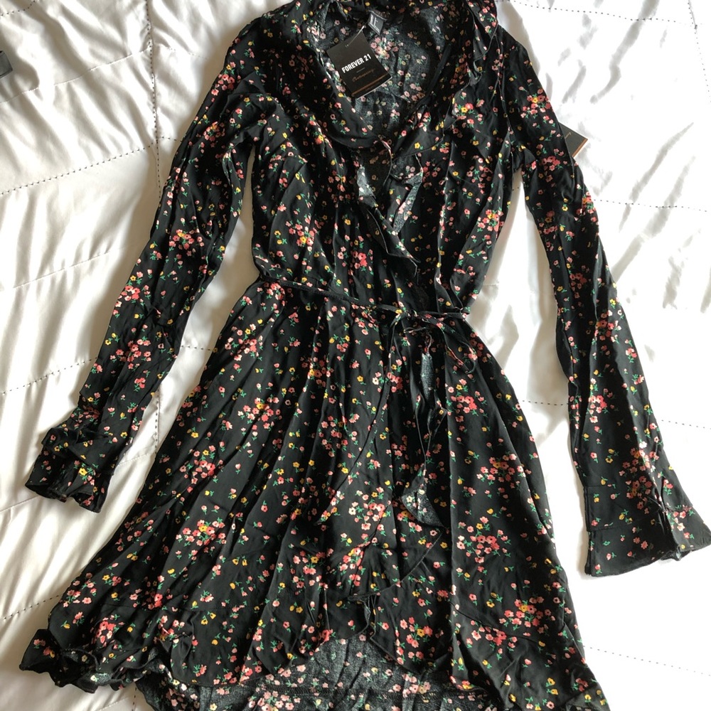 Floral wrap dress
